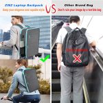 Slim & Expandable Laptop Backpack 15 15.6 16 Inch Sleeve with USB Port, Spill-Resistant Notebooks Bag Case for Most 14-16 Inch MacBooks Surface-Books Dell HP Lenovo Asus Computers, Dark Gray - Image 6